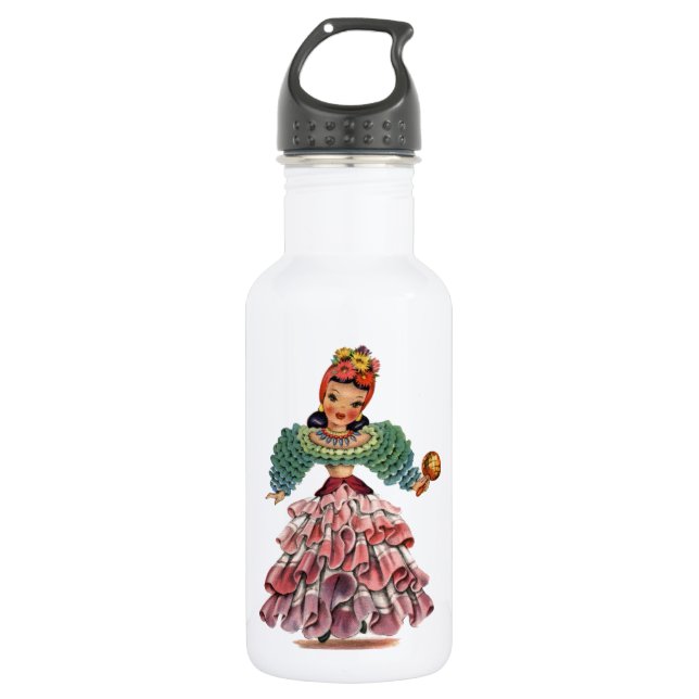 Botella De Agua Muñeca latina (Anverso)