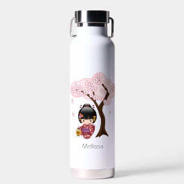 Botella De Agua Muñeca Sakura Kokeshi - Chica Geisha
