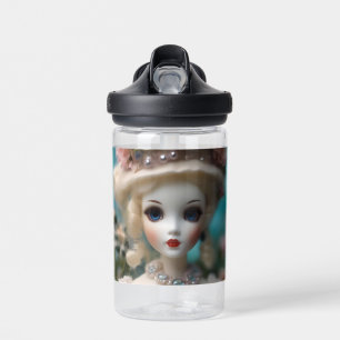 Botella De Agua Muñeca Vintage con ojos azules,