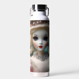 Botella De Agua Muñeca Vintage con ojos azules,