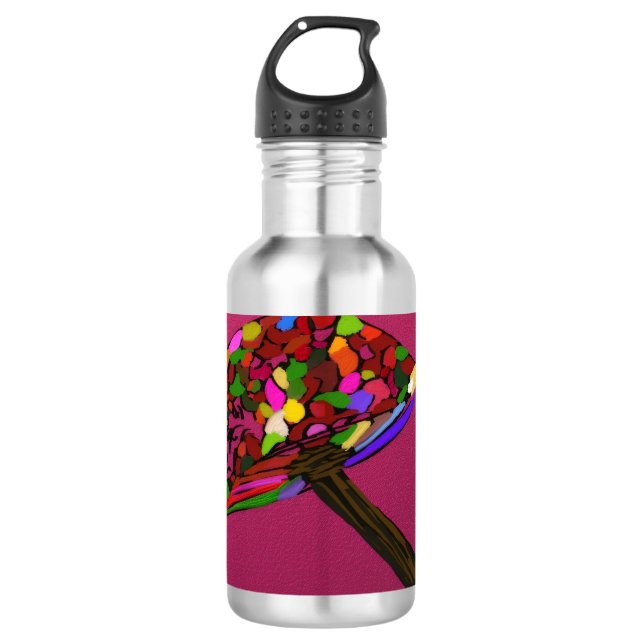 Botella De Agua Mushroom Face Character Art Stainless Steel Bottle (Anverso)