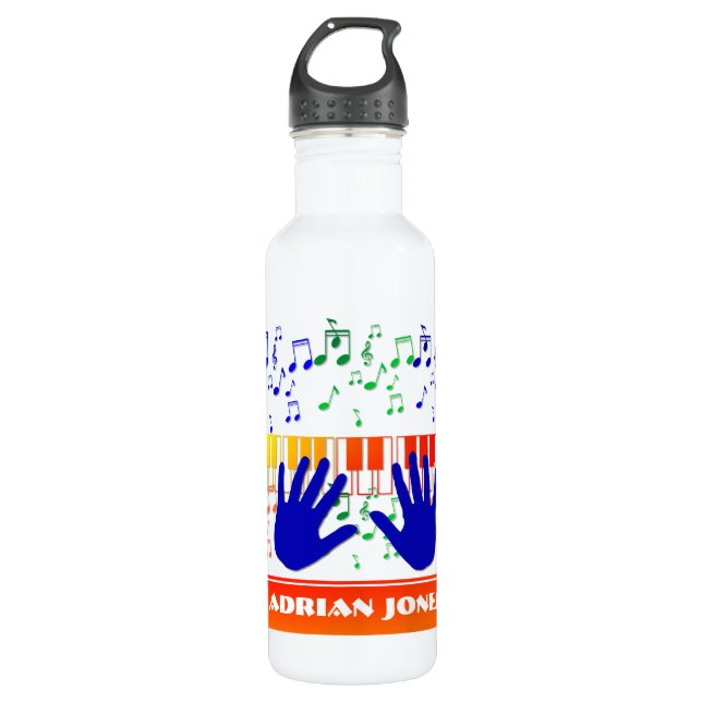 Botella De Agua Music Maker ~ Niños (Anverso)