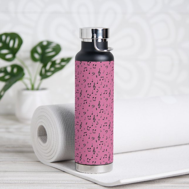 Botella De Agua Musical Negro   (Yoga)