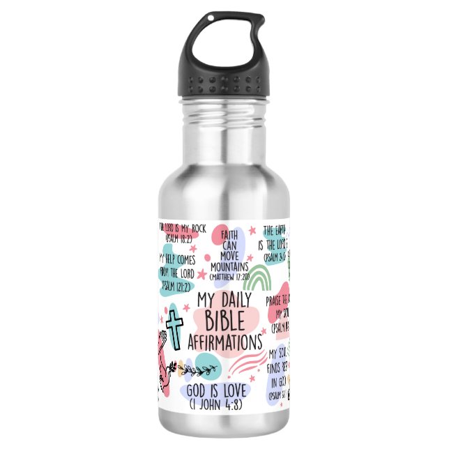 Botella De Agua My Daily Bible Affirmations Bebida Tumbler (Anverso)