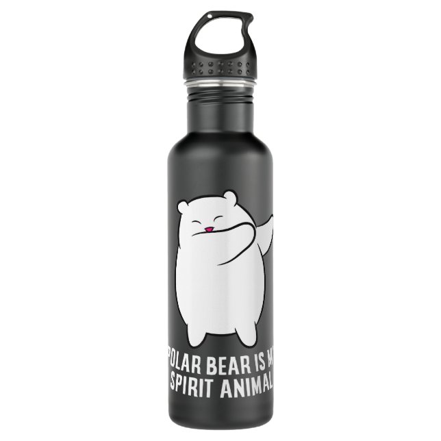 Botella De Agua My Spirit Animal Is A Polar Bear Cute Polar Bear L (Anverso)