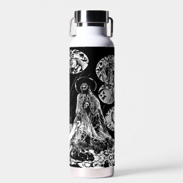 Botella De Agua My Super Halloween black and white