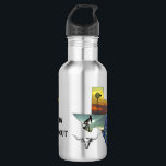 Botella De Agua My Texas - Illustrated map outline - personalize<br><div class="desc">A quality, stainless steel water bottle with a distinctive design. It features a Texas map outline covered with typical Texas images (photos). Alongside is an artistic image of a Longhorn steer and a small image of the Texas flag. Above your name is a single gold star representative of the Lone...</div>