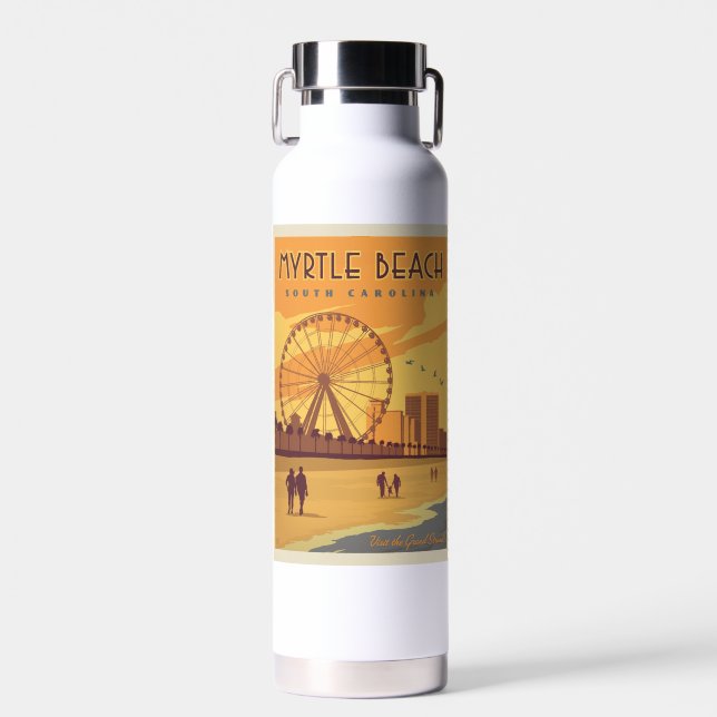 Botella De Agua Myrtle Beach | Carolina del sur (Delantero)