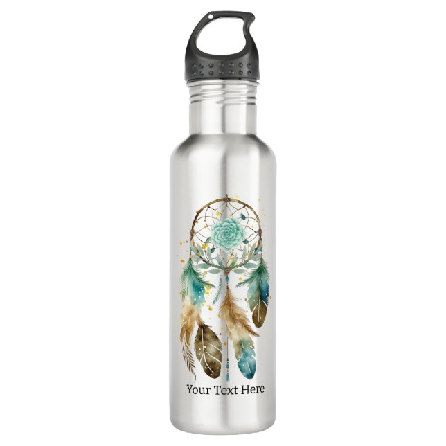 Botella De Agua Mystic Dreamcatcher Yoga espiritual metafísico (Anverso)