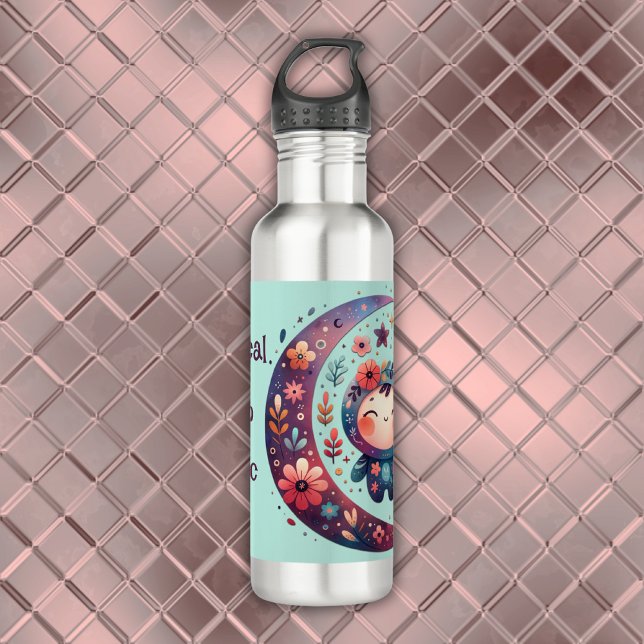Botella De Agua Mystical Boho Magic Maroon | (Subido por el creador)