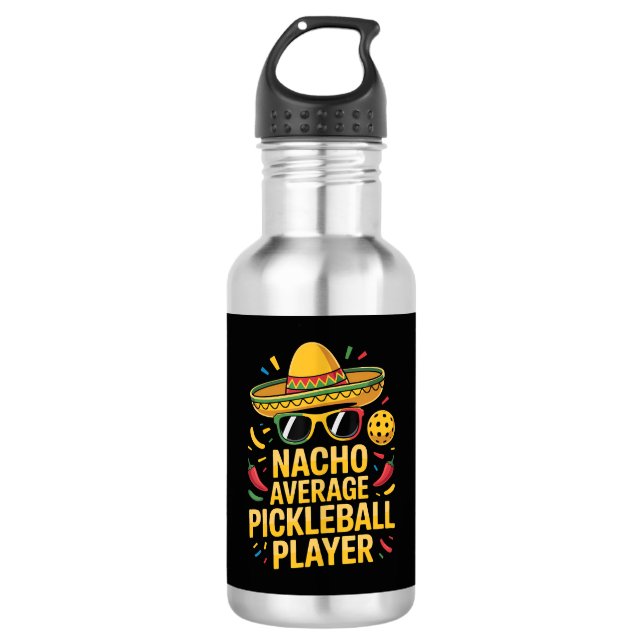 Botella De Agua Nacho Average Pickleball Player (Anverso)