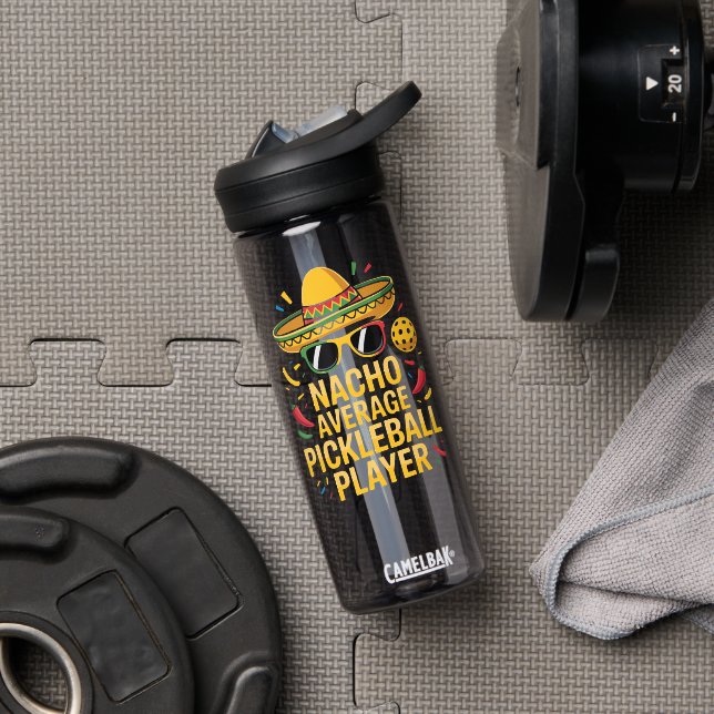 Botella De Agua Nacho Average Pickleball Player (Gimnasio (girado))