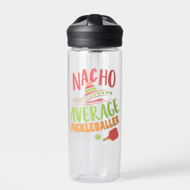 Botella De Agua Nacho Promedio De Pickleballer Gracioso Pickleball (Delante)