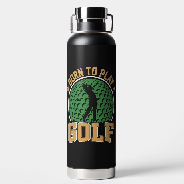 Botella De Agua Nacido para jugar golf (Parte trasera)