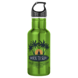 Botella De Agua Nacido Para Navegar Logo Vintage De Tablas De Surf