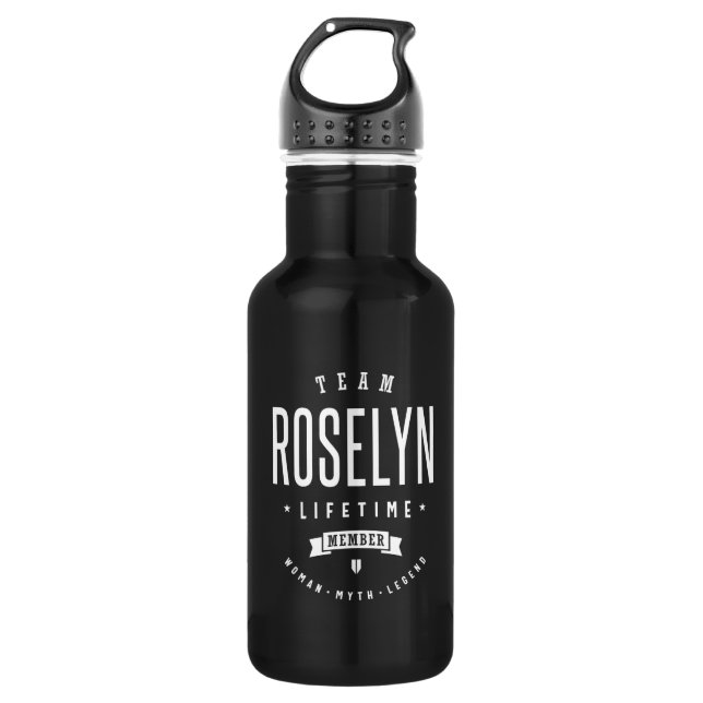 Botella De Agua Nacimiento del nombre personalizado de Roselyn (Anverso)