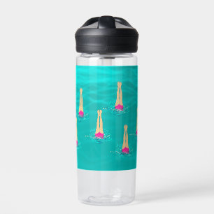 Botella De Agua Nadadores Artísticos Nadando Bajo El Agua Fiesta