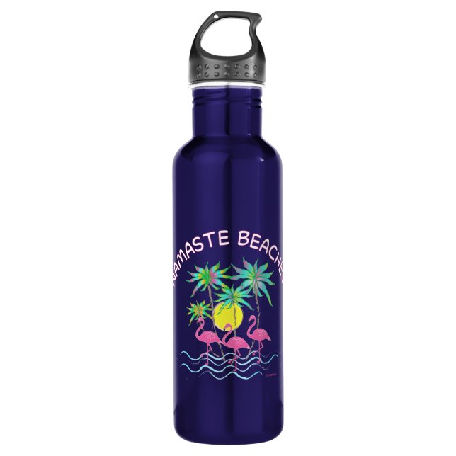 Botella De Agua Namaste Beaches Zen Yoga Tropic Fun Gráfico (Anverso)