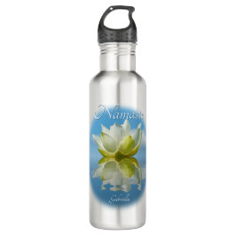 Botella De Agua Namaste Serene que refleja la flor de Lotus y el y