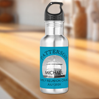 Botella De Agua Name, Family Reunion Cruise Blue Green