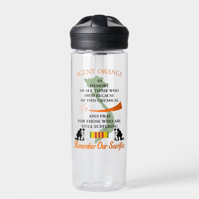 Botella De Agua Naranja Agente (Delante)
