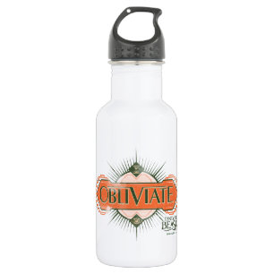 Botella De Agua Naranja Art Deco Obliviate Spell Graphic