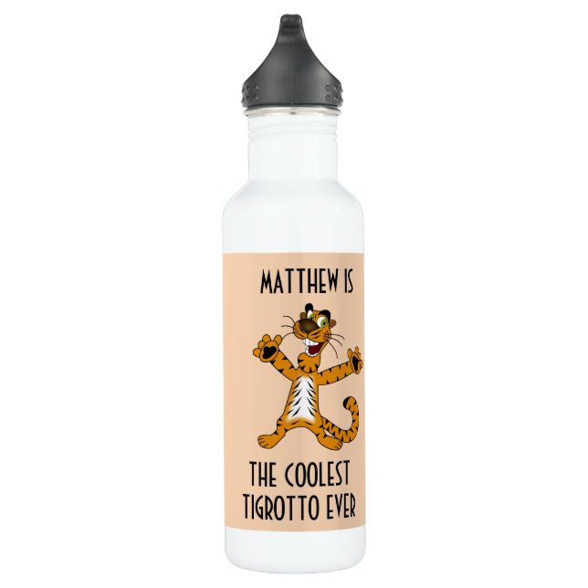 Botella De Agua Naranja blanco de Tigrotto más frío (Derecha)