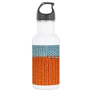 Botella De Agua Naranja de punto y lana Verde azulada