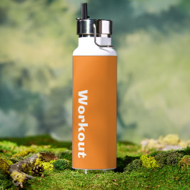 Botella De Agua Naranja del logotipo de entrenamiento del día del 