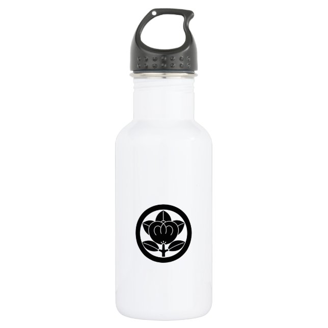 Botella De Agua Naranja mandarina en círculo (Anverso)