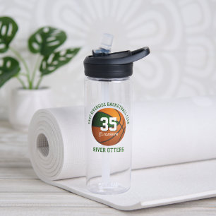 Botella De Agua Naranja verde equipo de baloncesto colores niños a