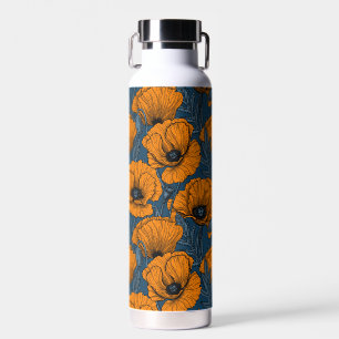 Botella De Agua Naranjas de amapolas