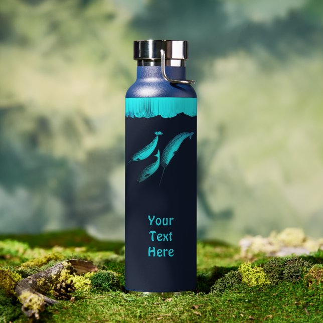 Botella De Agua Narwhal Under The Ice (Al aire libre (girado))