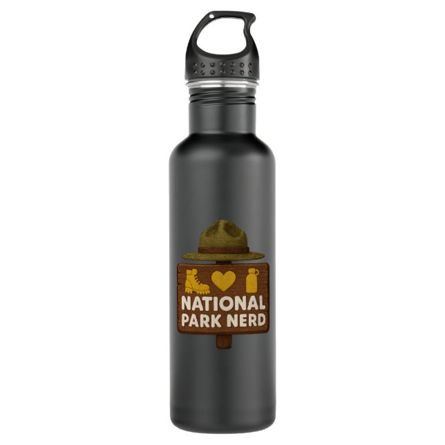 Botella De Agua National Park Nerd Premium (Anverso)