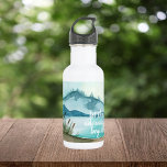 Botella De Agua Naturaleza acuática moderna Empecemos la aventura<br><div class="desc">Naturaleza acuática moderna Empecemos la aventura</div>