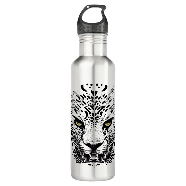 Botella De Agua Naturaleza animal salvaje Cheetah Ilustracion arte (Anverso)