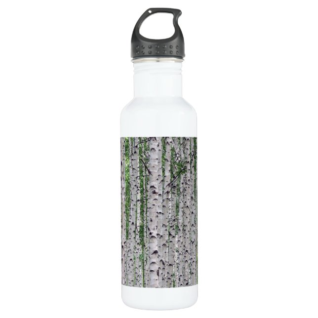 Botella De Agua Naturaleza de los bosques de árboles de aves (Anverso)