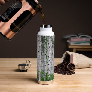 Botella De Agua Naturaleza de los bosques de árboles de aves