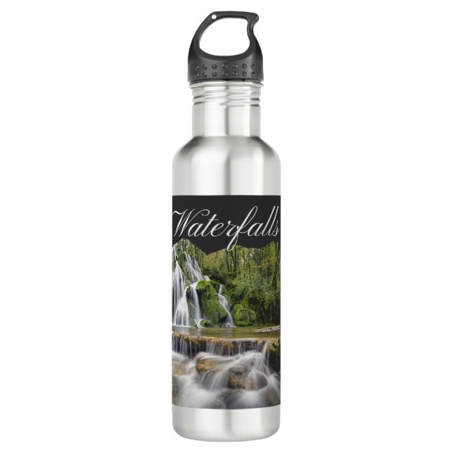 Botella De Agua  Nature Landscape Waterfalls (Anverso)