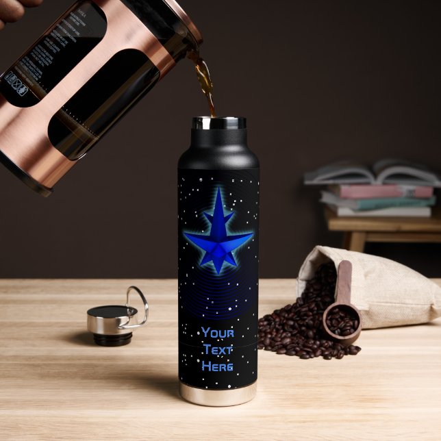 Botella De Agua Nave espacial de propulsión gravitatoria (Café (girado))