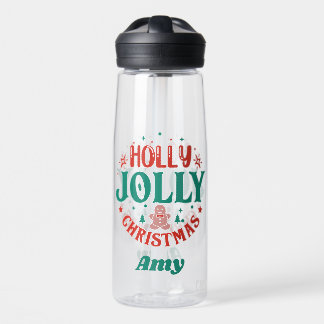 Botella De Agua Navidad alegre y divertida Hombre de jengibre Retr