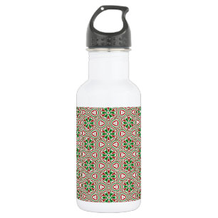 Botella De Agua Navidad caleidoscopio boho ecléctico trippy funky 