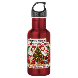 Botella De Agua Navidad Familiar Personalizada