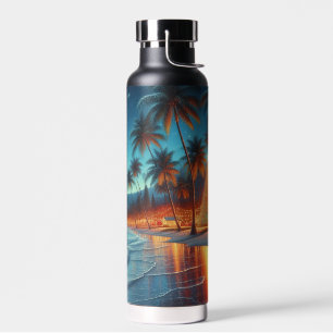 Botella De Agua Navidad hawaiana/tropical