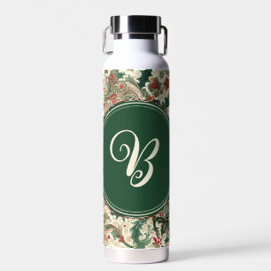 Botella De Agua Navidad victoriana/clásica/vintage personalizada