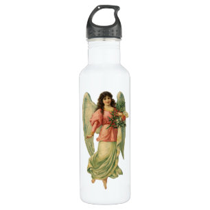 Botella De Agua Navidad vintage, Ángel victoriano antiguo