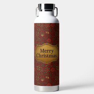 Botella De Agua Navidad vintage con estampado victoriano