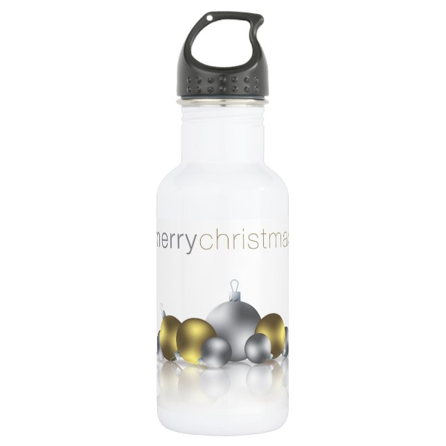 Botella De Agua Navidades bauble (Anverso)