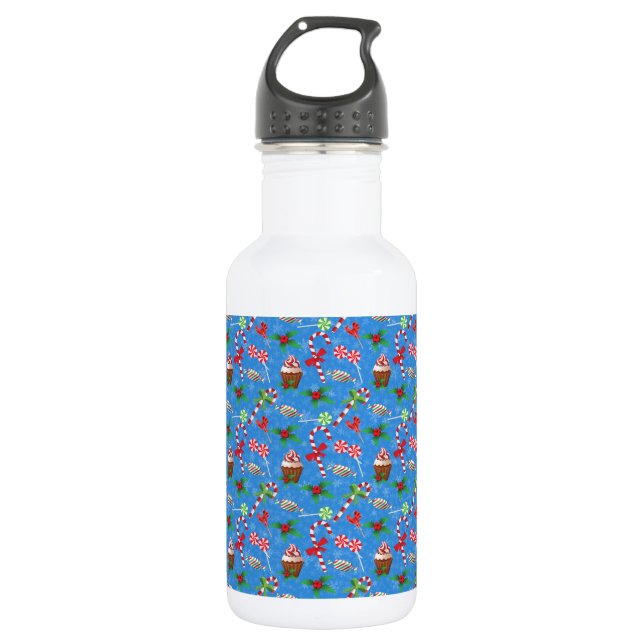 Botella De Agua Navidades Candy, lollipop y pastel (Anverso)