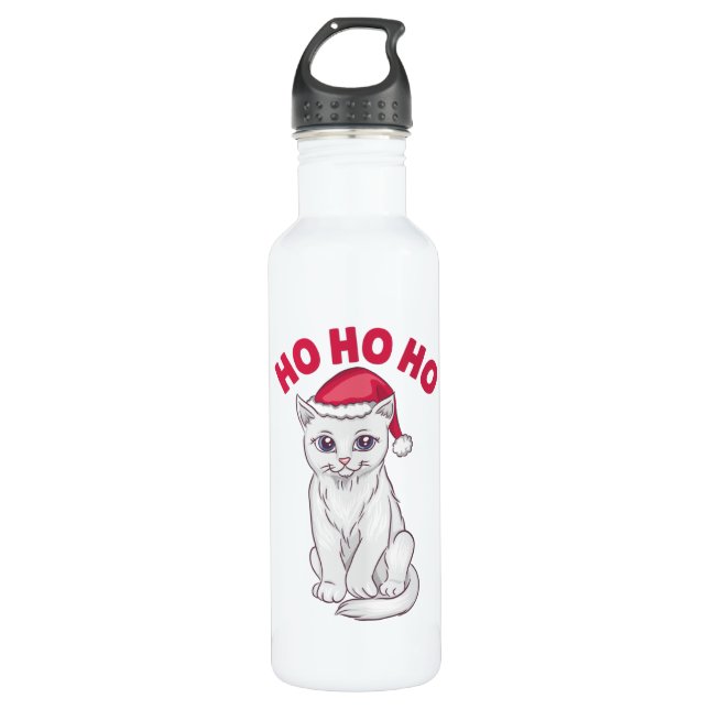 Botella De Agua Navidades Cat Ho Ho Ho Ho (Anverso)